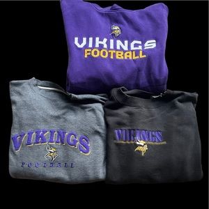 Minnesota Vikings Bundle | Crew necks both XL, Sweatshirt L